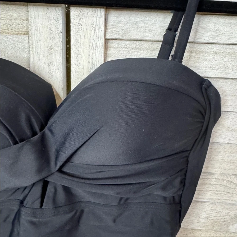 Eomenie Black One Piece Swimsuit Tummy Control Push Up Bathing Suit NWT M